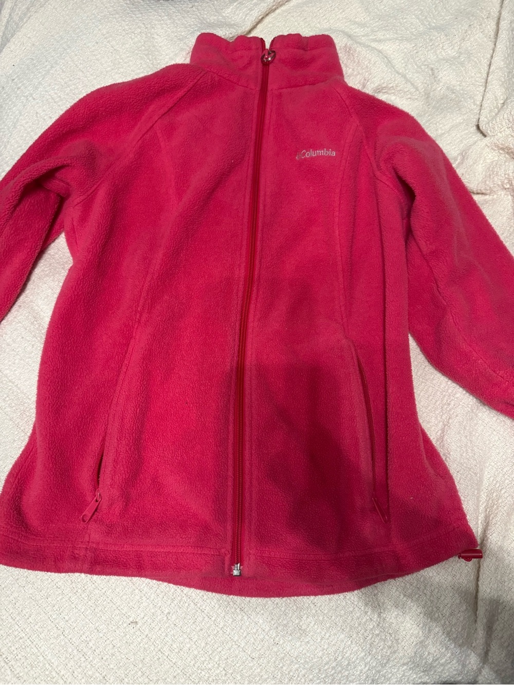 Columbia Women Pink Full-Zip Fleece Jacket